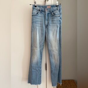 MOTHER The Hustler Fray Ankle High Rise Straight